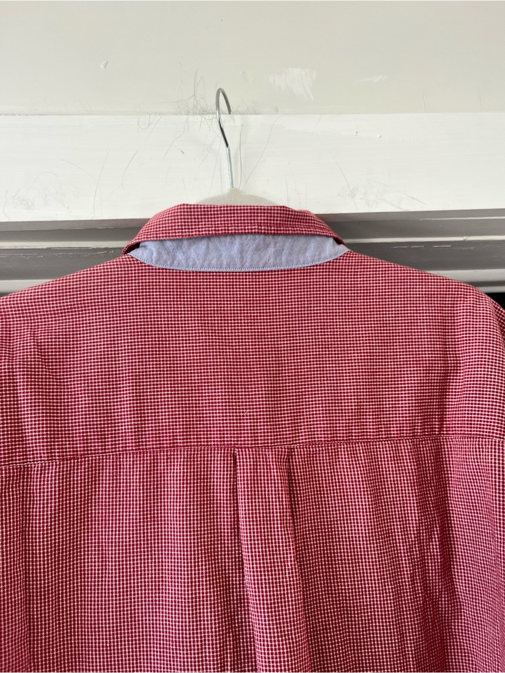 Men’s BB Classics red check shirt sleeve button down shirt - Picture 8 of 11